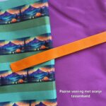 Paarse voering + oranje tassenband
